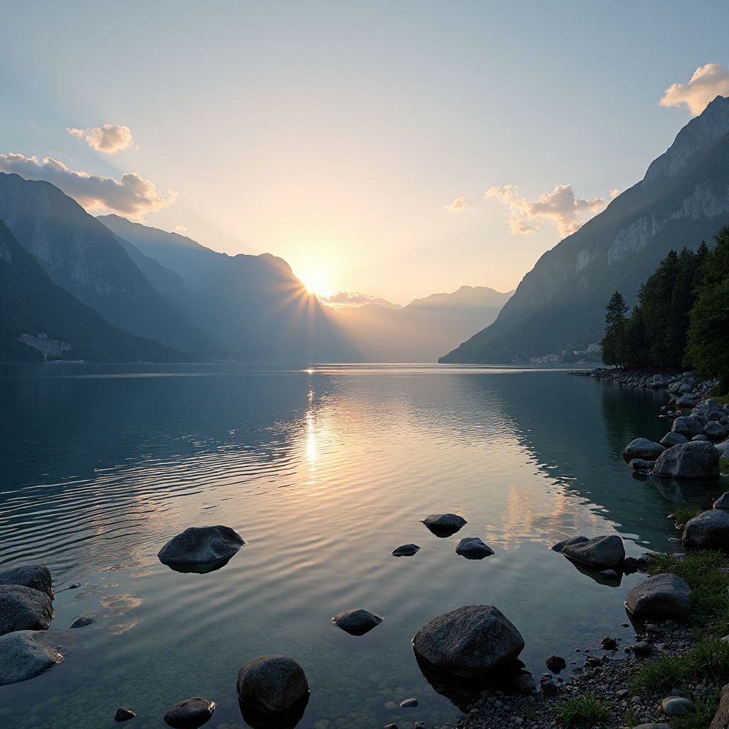Splendido lago lombardo sede del torneo