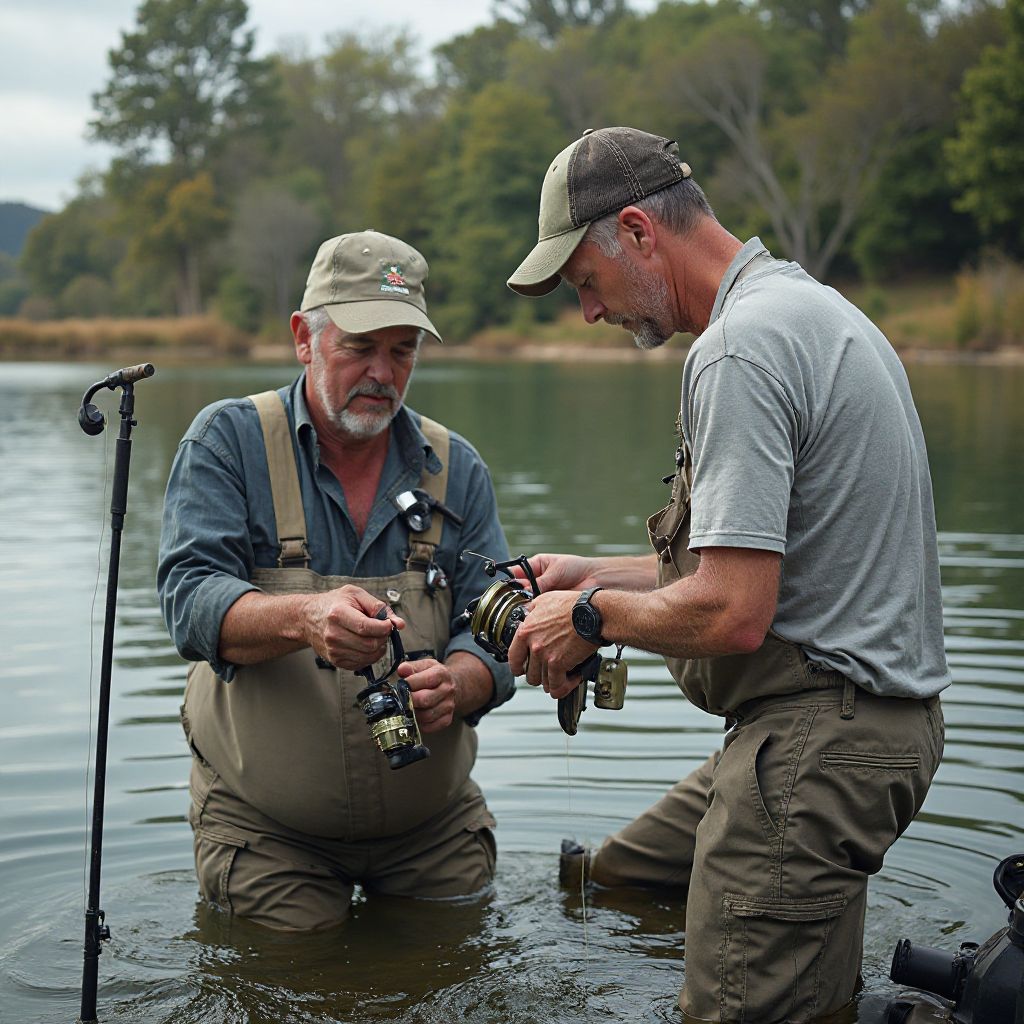 Dimostrazione di tecnica di pesca a spinning